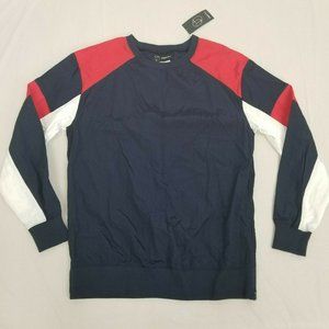 Original Use™ Men's small Track Jacket Color-block Red Navy Blue White Retro nwt